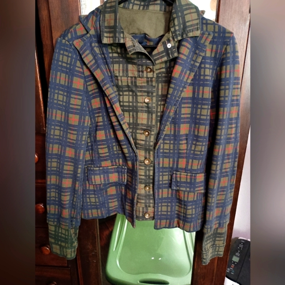 BACI LAYERED BLAZER JACKET S ITALY EDGY PREPPY CHIC